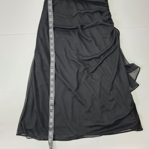 Betsy & Adam Women's Vintage Y2K Black Rhinestone Halter Bodycon Dress Size 4 - Picture 14 of 14